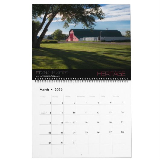 Kalender 2025 - Boerderijen, velden en streams (Mar 2026)