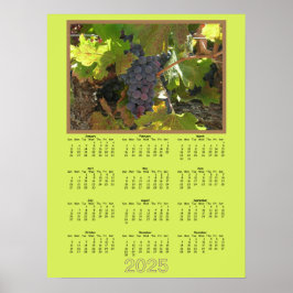 Kalender - 2025 Druiven aan de wijnstok Poster