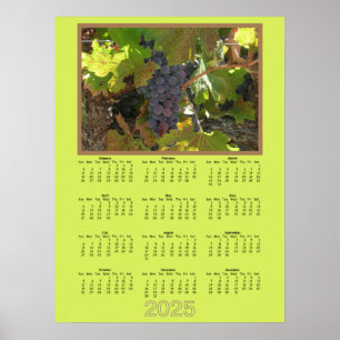 Kalender - 2025 Druiven op de Wijnstok Poster