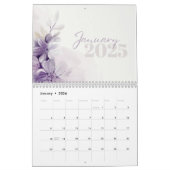 Kalender 2025 Floral Paarse Waterverf (Jan 2026)