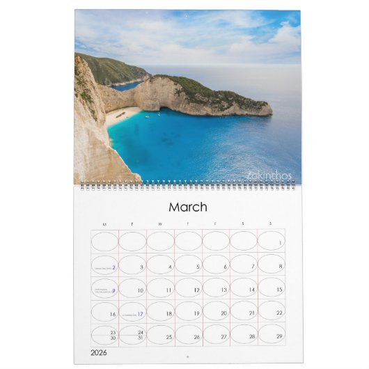 Kalender 2025 jaar met foto van Griekenland Kalend (Mar 2026)