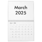Kalender 2025 leeg met maanden (Mar 2026)