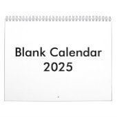Kalender 2025 leeg met maanden (Hoes)