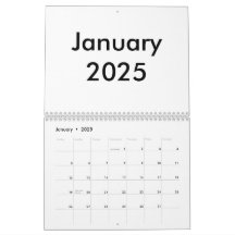 Kalender 2025 leeg met maanden