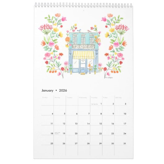 Kalender 2025 / Medium 17 "h x 11" w / Enkele pagi (Jan 2026)
