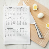 Kalender 2025 met aangepaste foto theedoek (Quarter Fold)