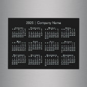 Kalender 2025 met bedrijfsnaam Black Magnet