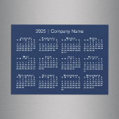 Kalender 2025 met bedrijfsnaam Navy Blue Magnet