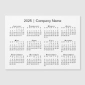 Kalender 2025 met bedrijfsnaam White Magnet (Voorkant)