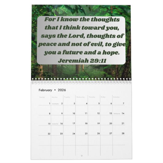 Kalender 2025 met Inspirerend Bijbelverzen (Feb 2026)