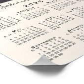 Kalender 2025 met uw foto en naam op Beige Poster (Hoek)