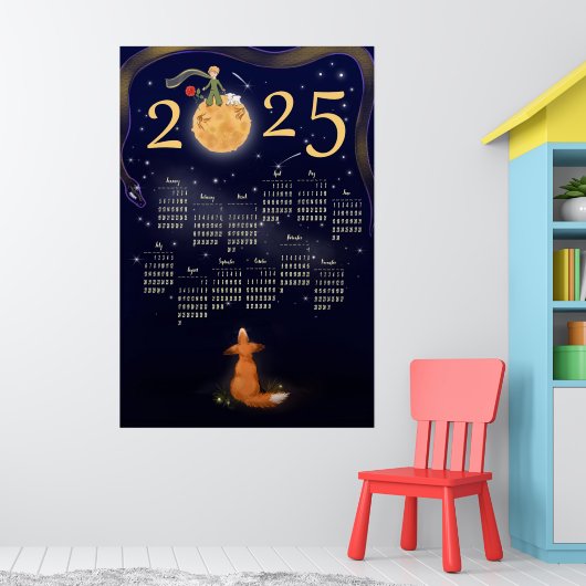 Kalender 2025 Nieuwjaarsgeschenk. De kleine prins Poster (Kinderkamer 1)