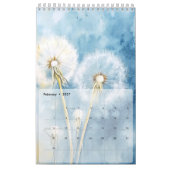 Kalender 2025 Paardenbloem achtergrond (Feb 2027)