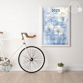 Kalender 2025 Paardenbloem Bloem Achtergrond Poster