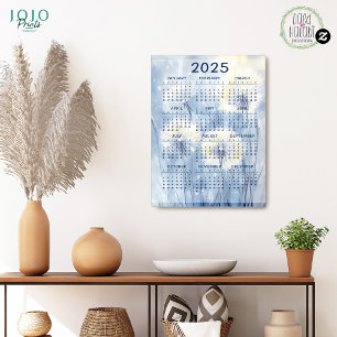 Kalender 2025 Paardenbloem Bloem Achtergrond Poster