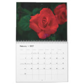 Kalender 2025 rode bloemen (Feb 2027)