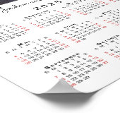 Kalender 2025 Uw foto en naam op wit Poster (Hoek)