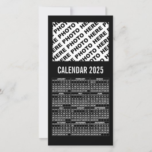 Kalender 2025 Voeg 1 horizontale fotokaart toe zwa (Voorkant)