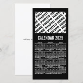 Kalender 2025 Voeg 1 horizontale fotokaart toe zwa (Voorkant / Achterkant)