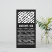 Kalender 2025 Voeg 1 horizontale fotokaart toe zwa (Staand voorkant)