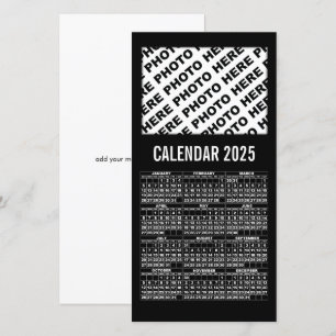 Kalender 2025 Voeg 1 horizontale fotokaart toe zwa