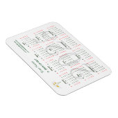 Kalender 2025 voor zakelijke magneet (Rechterzijde)