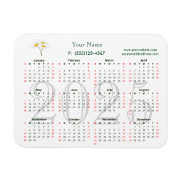 Kalender 2025 voor zakelijke magneet