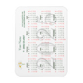 Kalender 2025 voor zakelijke magneet (Verticaal)