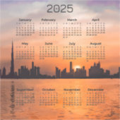 Kalender 2025 - Zonsondergang boven een badplaats Sticker (Voorkant)