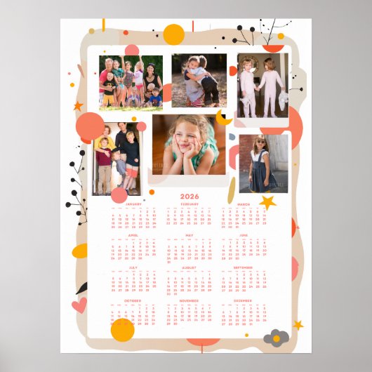 Kalender 2026 Familie Foto Poster 45x60 cm (Voorkant)