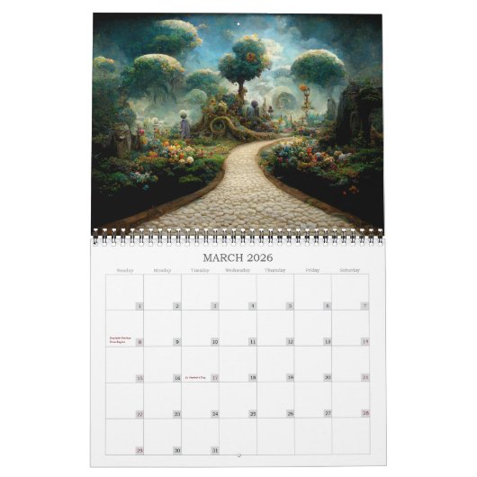 Kalender 2026 grillige landschappen (Mar 2026)