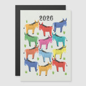 Kalender 2026 Kleurrijke Ezel (Voorkant / Achterkant)