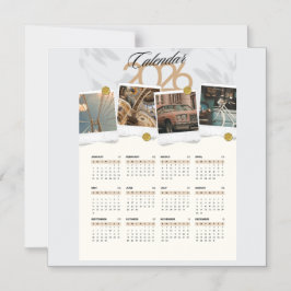 Kalender 2026 magnetische uitnodiging