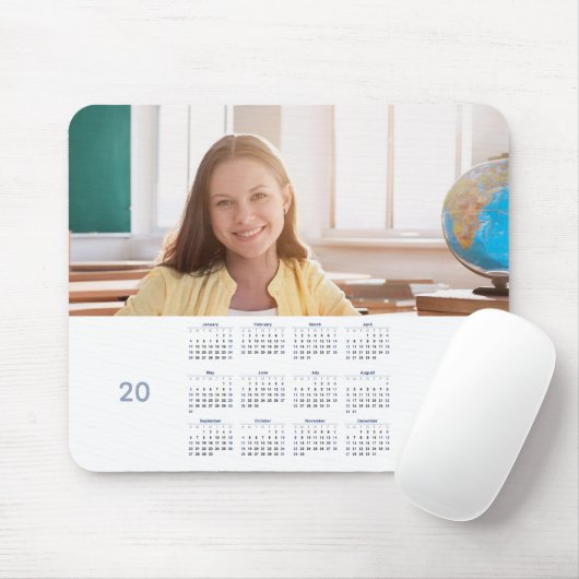Kalender 2026 met aangepaste foto muismat (Met muis)
