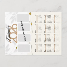 Kalender 2026 met afbeelding briefkaart