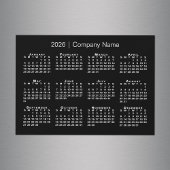 Kalender 2026 met bedrijfsnaam Black Magnet