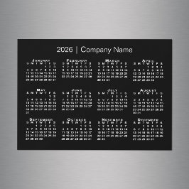 Kalender 2026 met bedrijfsnaam Black Magnet