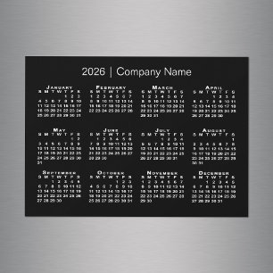 Kalender 2026 met bedrijfsnaam Black Magnet