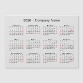 Kalender 2026 met bedrijfsnaam Grey Magnet (Voorkant)