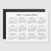Kalender 2026 met bedrijfsnaam White Magnet (Voorkant / Achterkant)