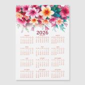Kalender 2026 met bloemen (Voorkant)