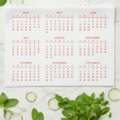 Kalender 2026 met bloemen theedoek (Gevouwen)