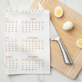 Kalender 2026 met bloemen theedoek (Quarter Fold)