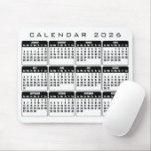 Kalender 2026 muismat (Met muis)