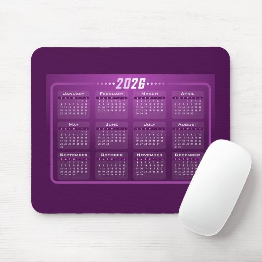 Kalender 2026 muismat (Met muis)