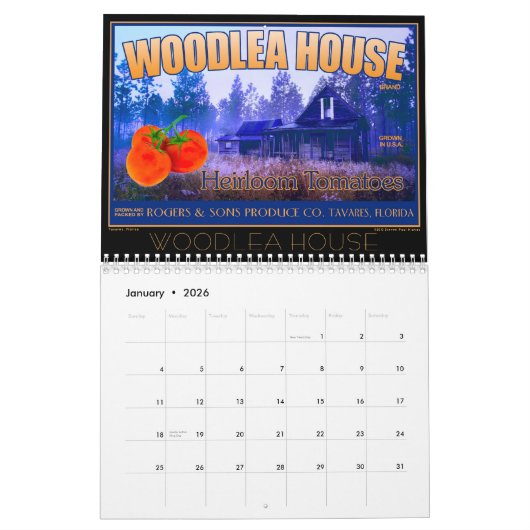 Kalender 2026 voor watervliegtuigen en citrusvruch (Jan 2026)