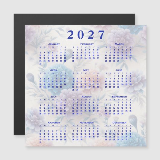Kalender 2027 Bloemen (Voorkant / Achterkant)