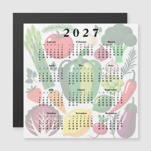 Kalender 2027 Groenten (Voorkant / Achterkant)