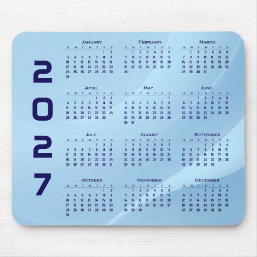 Kalender 2027 muismat (Voorkant)