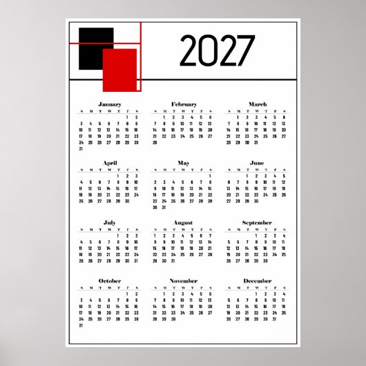Kalender 2027 poster (Voorkant)